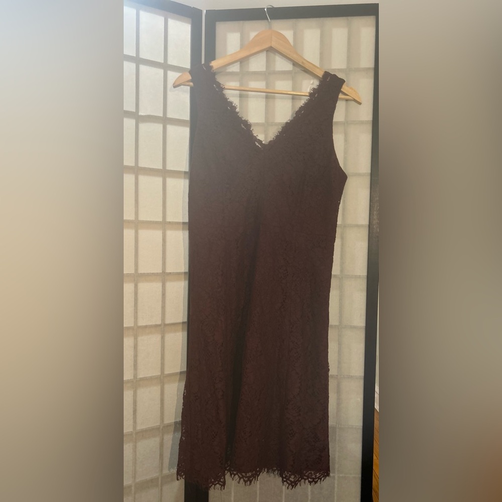LOFT Burgundy Lace Dress